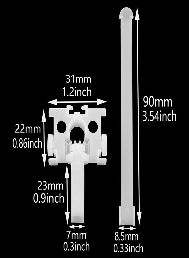 AXLIZER 30PCS Broken Missing Vertical Blinds Repair Kit 20PCS Vertical Blind Repair Tabs Replacement Clips and 10PCS Vertical Blind Repair Brackets Carrier Plus Stems Set - Image 5